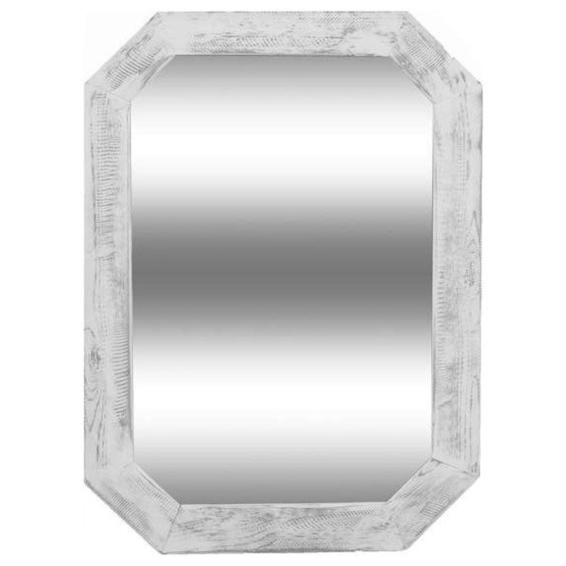 Whitewash Mirror, Lindor Octagon Mirror, 32″x38″ – Farmhouse – Wall Mirrors – by My Barnwood Frames