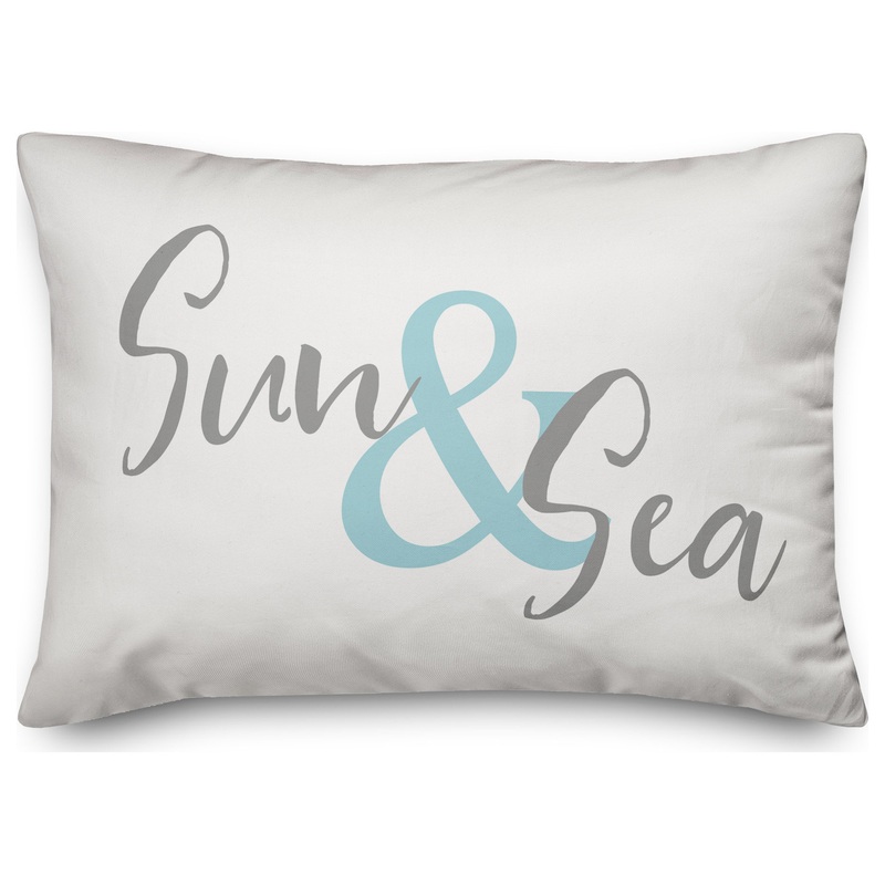 Sun And Sea Type Pillow, 14×20 – Beach Style – Decorative Pillows – by Designs Direct-6624-AD1
