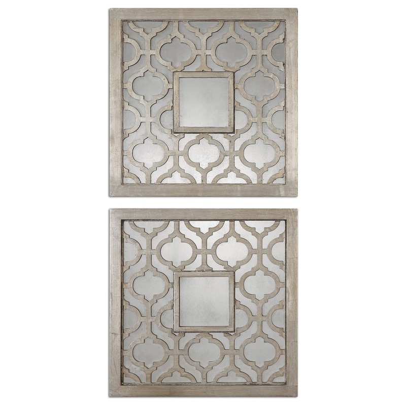 Uttermost 13808 Sorbolo Squares Decorative Mirror Set/2 – Mediterranean – Wall Mirrors – by Lighting World Decorators