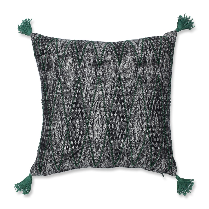 Zulu Green/Black/White 18″ Throw Pillow, 18″x18″x5″ – Contemporary – Decorative Pillows – by Pillow Perfect Inc