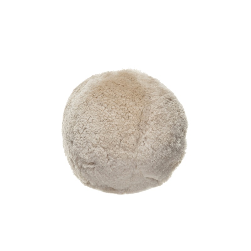 Soft Sheepskin Orb Pillow, Cream Color – Contemporary – Decorative Pillows – by Olive Grove