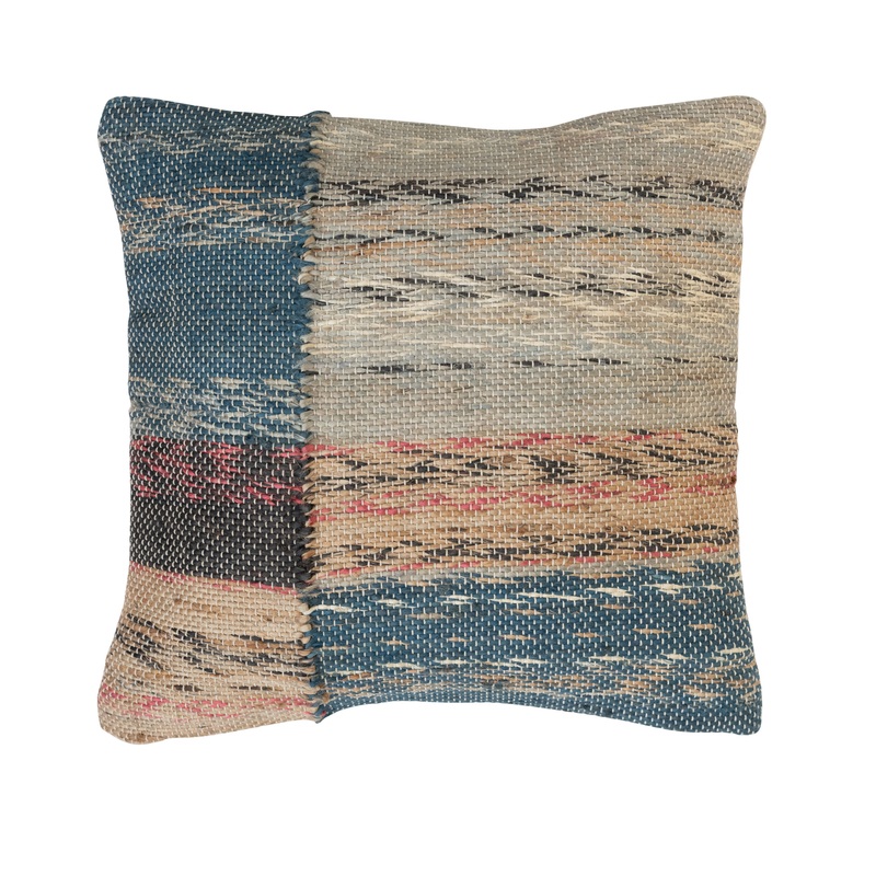 Woven Jute and Cotton Pillow Cover, Multicolor – Contemporary – Decorative Pillows – by Olive Grove