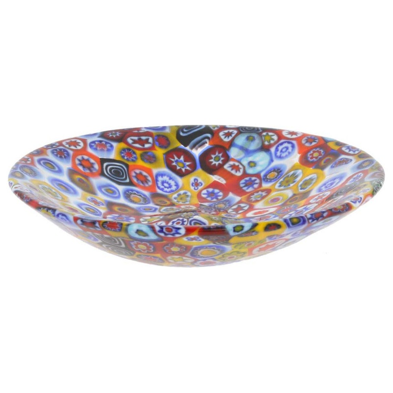 GlassOfVenice Murano Glass Millefiori Plate – Multicolor – Contemporary – Decorative Plates – by GlassOfVenice