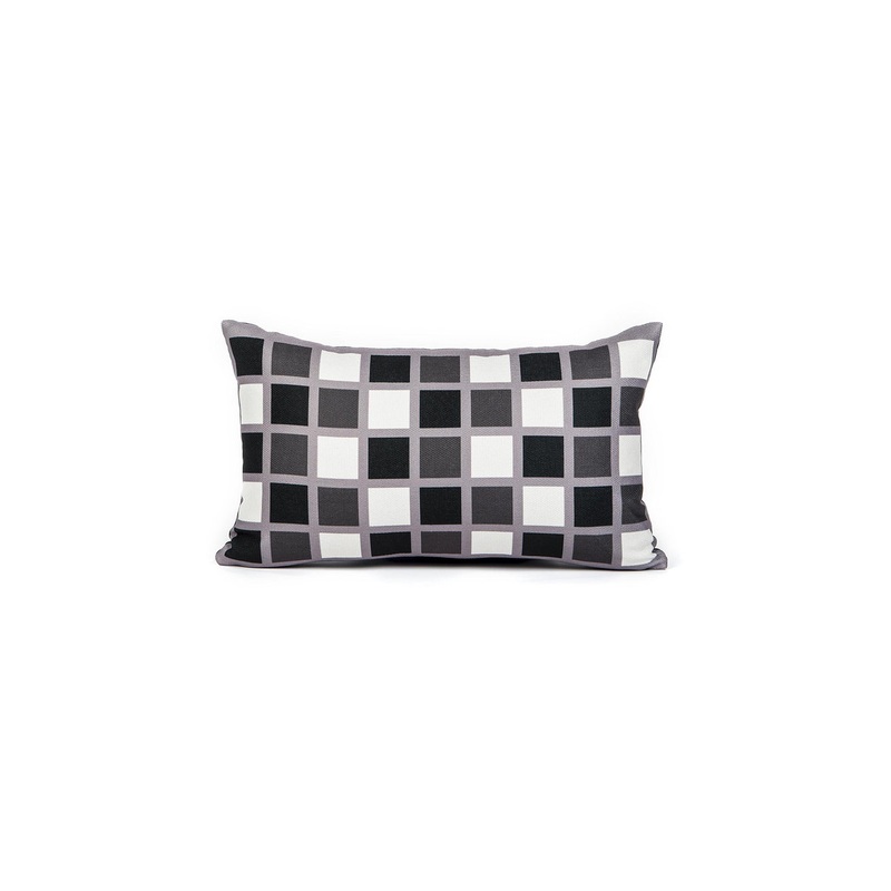 “Lance” Black, White and Gray Throw Pillow Cover – Decorative Pillows – by LaCozi