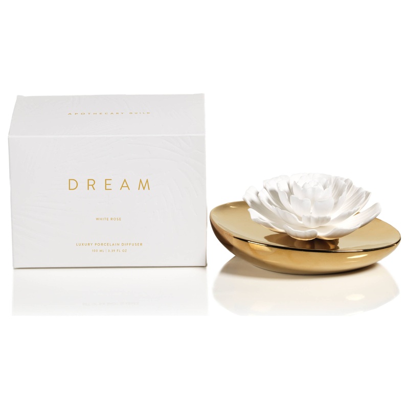 “Dream” Porcelain Flower Diffuser, White Rose – Home Fragrances – by The Cooking Tools