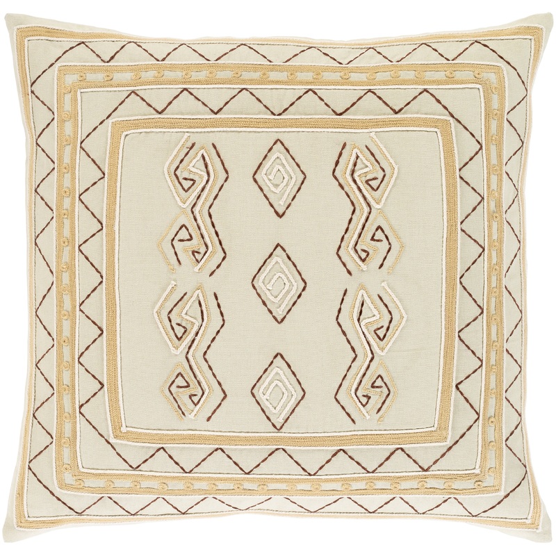 Zulu ZLU-002 Pillow Cover, 22″x22″ – Southwestern – Decorative Pillows – by Livabliss