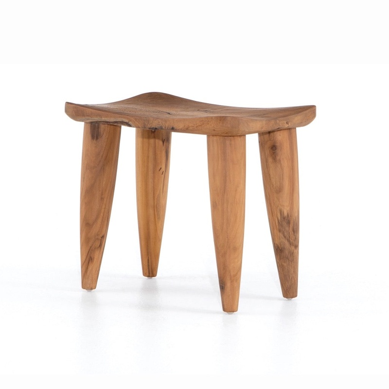 Zuri Outdoor Stool – Aged Natural Teak
