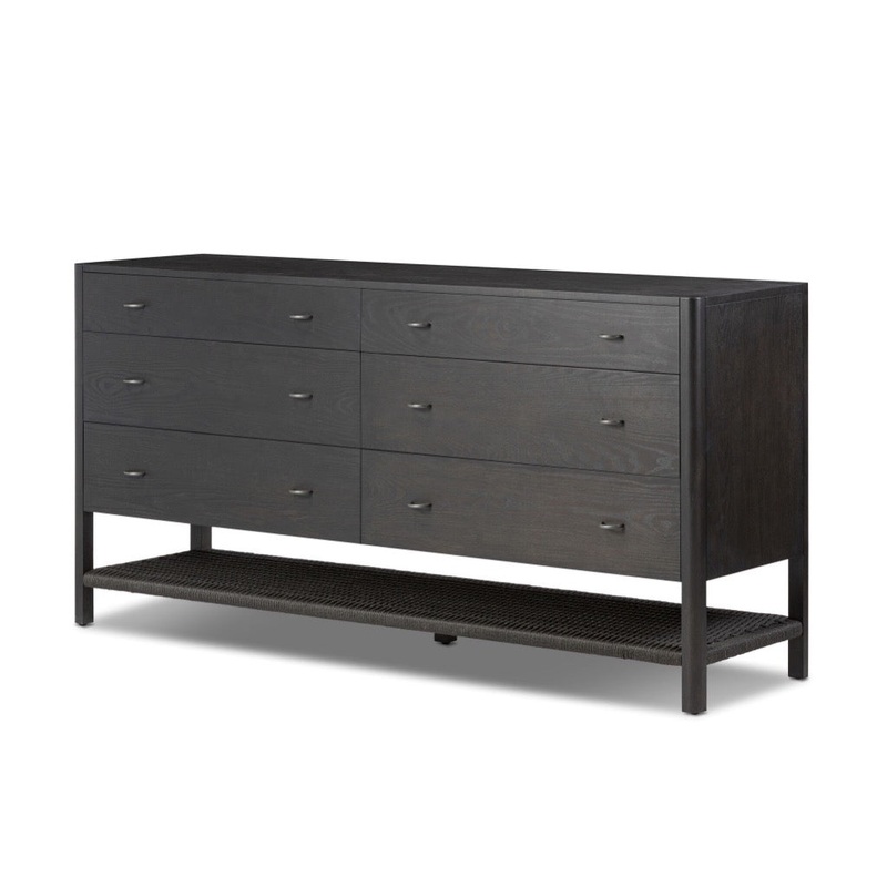 Zuma 6 Drawer Dresser – Smoked Black Ash Veneer